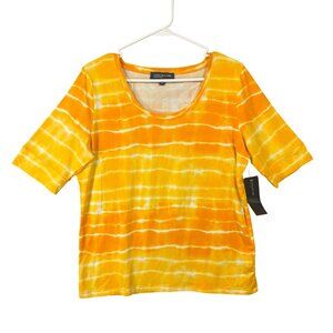 NEW Jones New York Women's Size XL Tie-Dye Persimmon T-Shirt NWT